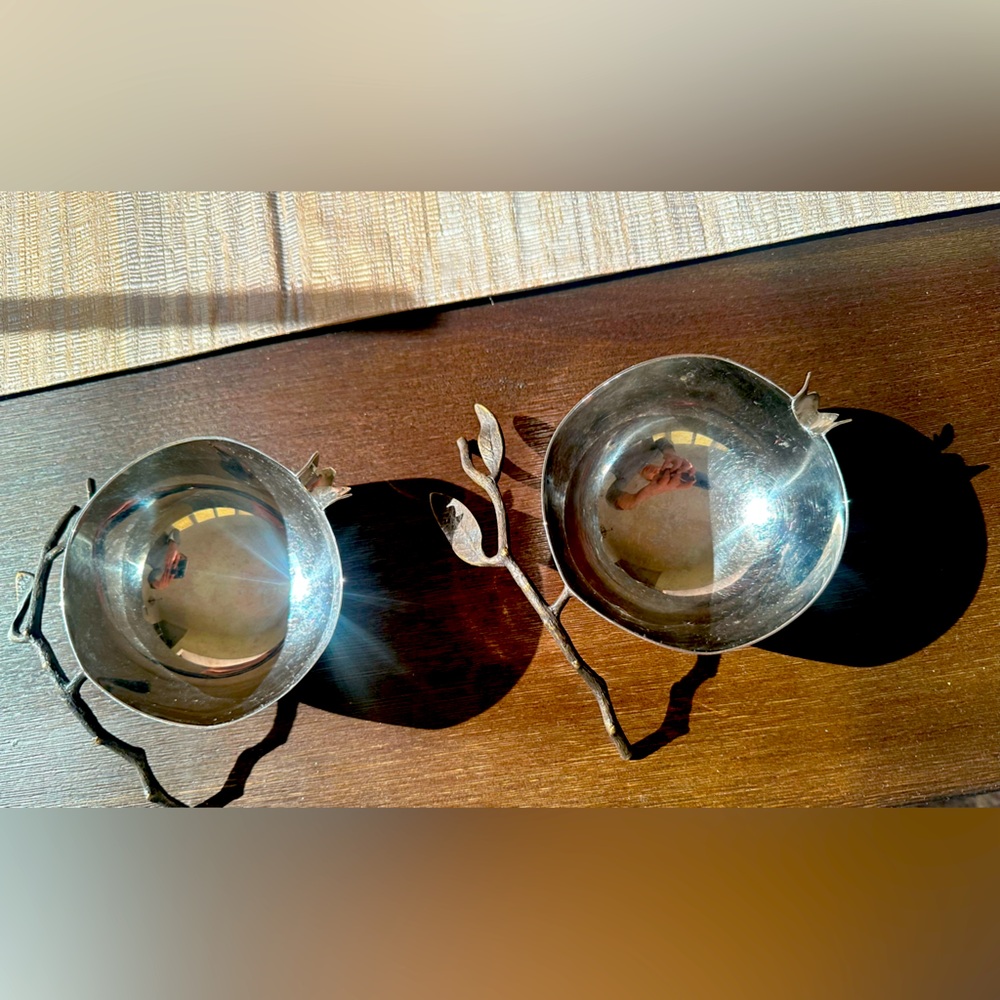 2 used Michael Aram pomegranate nut dishes